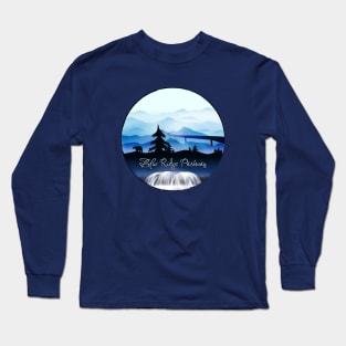 Blue Ridge Parkway - Black Bear - Blue 28 Long Sleeve T-Shirt